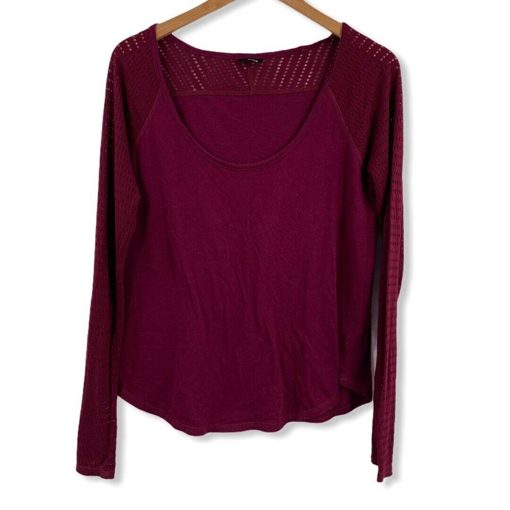 Hurley Burgundy Long Sleeve Knit‎ Top